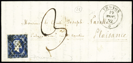 Grille sarde sur n° 2 (au filet à droite) sur lettre