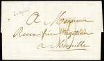 LATAQUIE Lettre de 1853 sans timbre avec cursive "Lataquié"