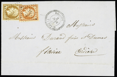 RHODES N°13 + 16 OBL PC 3772 + T22 "Rhodes Turquie"