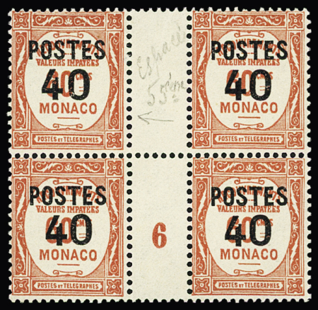 N° 146/146b 40c. s. 60c. rouge, variété chiffres