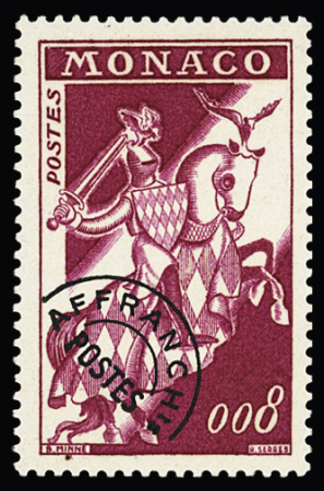 Préo N° 19 8c. lilas-rose, variété surcharge multiples