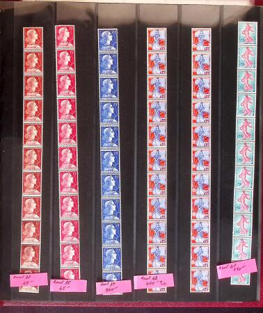 1921-1993 Collection de roulettes de France avec de