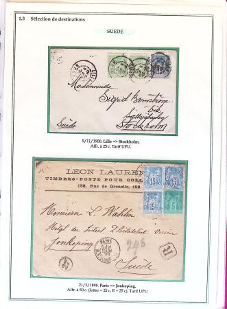 1876-1898 Belle collection en 4 classeurs de lettres