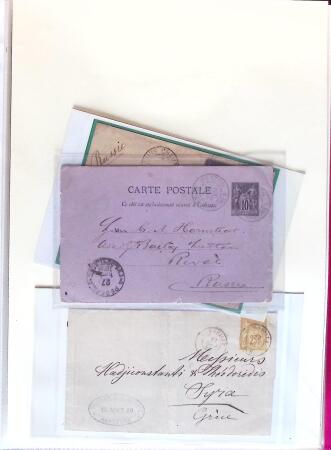 1876-1898 Belle collection en 4 classeurs de lettres
