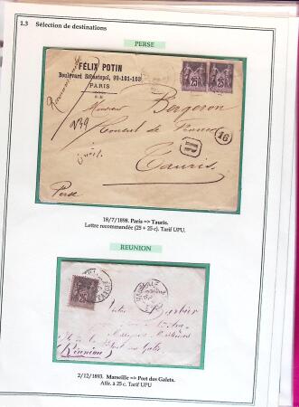 1876-1898 Belle collection en 4 classeurs de lettres