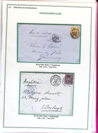 1876-1898 Belle collection en 4 classeurs de lettres