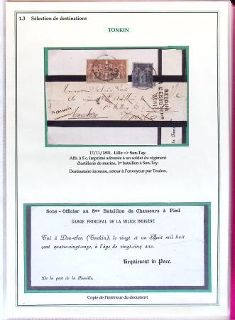 1876-1898 Belle collection en 4 classeurs de lettres