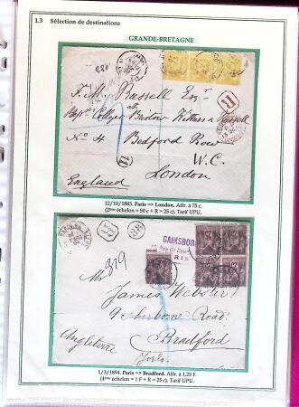 1876-1898 Belle collection en 4 classeurs de lettres