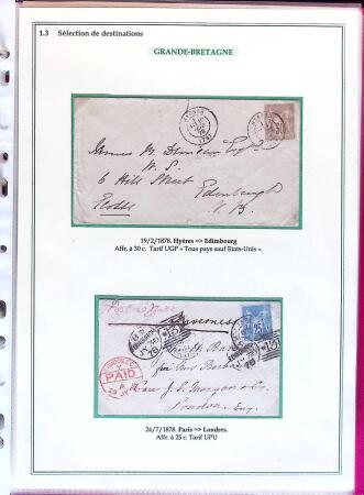 1876-1898 Belle collection en 4 classeurs de lettres