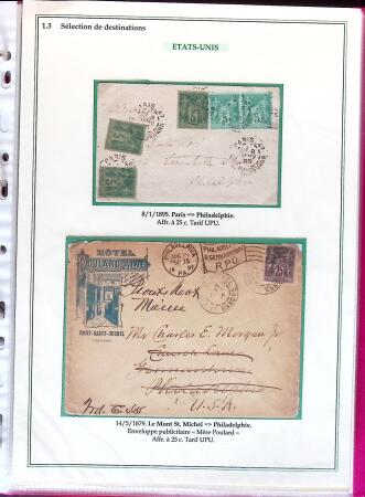 1876-1898 Belle collection en 4 classeurs de lettres