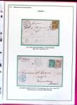 1876-1898 Belle collection en 4 classeurs de lettres
