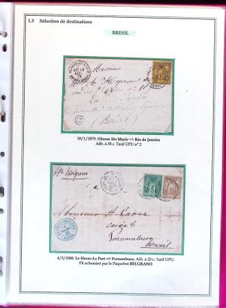 1876-1898 Belle collection en 4 classeurs de lettres