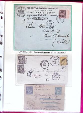 1876-1898 Belle collection en 4 classeurs de lettres