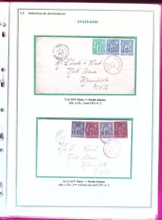 1876-1898 Belle collection en 4 classeurs de lettres