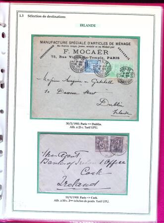1876-1898 Belle collection en 4 classeurs de lettres
