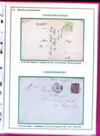 1876-1898 Belle collection en 4 classeurs de lettres