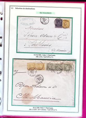 1876-1898 Belle collection en 4 classeurs de lettres