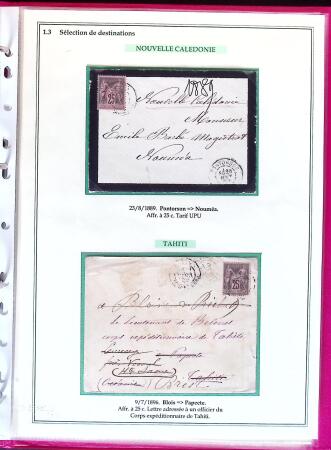 1876-1898 Belle collection en 4 classeurs de lettres