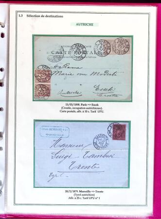 1876-1898 Belle collection en 4 classeurs de lettres