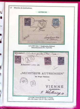 1876-1898 Belle collection en 4 classeurs de lettres