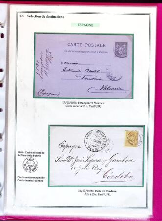 1876-1898 Belle collection en 4 classeurs de lettres