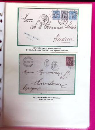 1876-1898 Belle collection en 4 classeurs de lettres