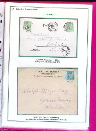 1876-1898 Belle collection en 4 classeurs de lettres