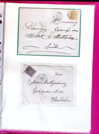 1876-1898 Belle collection en 4 classeurs de lettres