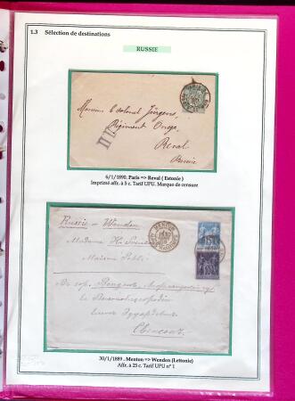 1876-1898 Belle collection en 4 classeurs de lettres