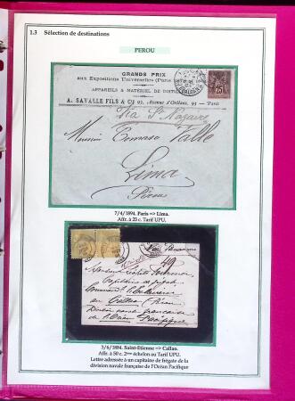 1876-1898 Belle collection en 4 classeurs de lettres