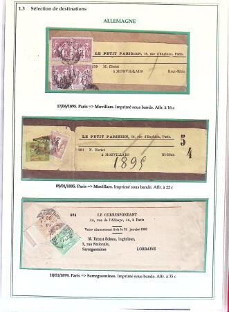 1876-1898 Belle collection en 4 classeurs de lettres