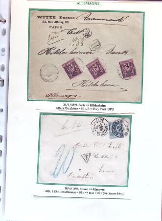 1876-1898 Belle collection en 4 classeurs de lettres