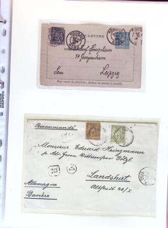 1876-1898 Belle collection en 4 classeurs de lettres