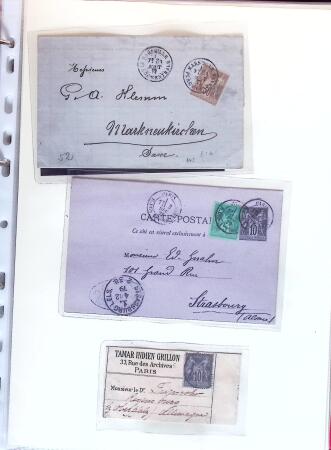 1876-1898 Belle collection en 4 classeurs de lettres