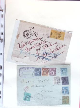 1876-1898 Belle collection en 4 classeurs de lettres