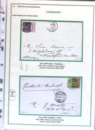 1876-1898 Belle collection en 4 classeurs de lettres