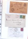 1876-1898 Belle collection en 4 classeurs de lettres