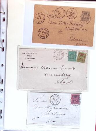 1876-1898 Belle collection en 4 classeurs de lettres