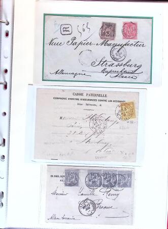 1876-1898 Belle collection en 4 classeurs de lettres