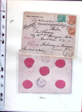 1876-1898 Belle collection en 4 classeurs de lettres