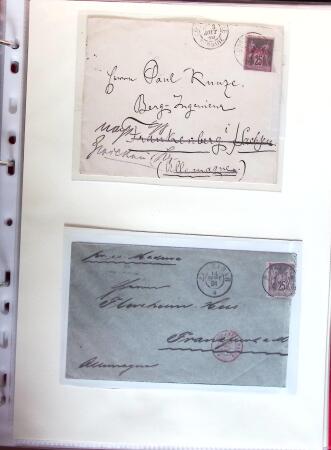 1876-1898 Belle collection en 4 classeurs de lettres