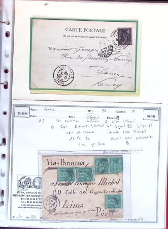 1876-1898 Belle collection en 4 classeurs de lettres