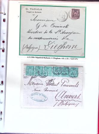 1876-1898 Belle collection en 4 classeurs de lettres