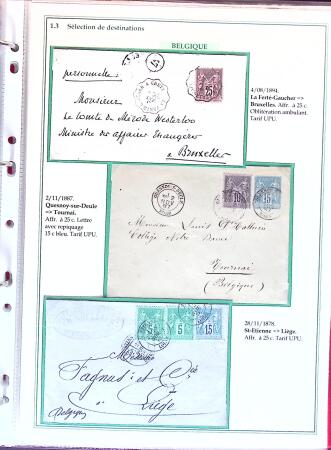1876-1898 Belle collection en 4 classeurs de lettres