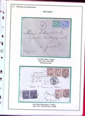 1876-1898 Belle collection en 4 classeurs de lettres
