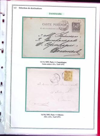 1876-1898 Belle collection en 4 classeurs de lettres