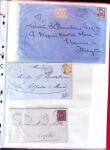 1876-1898 Belle collection en 4 classeurs de lettres