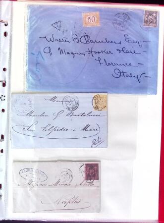 1876-1898 Belle collection en 4 classeurs de lettres