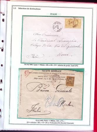 1876-1898 Belle collection en 4 classeurs de lettres