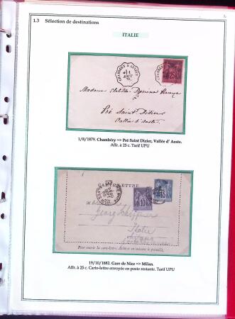 1876-1898 Belle collection en 4 classeurs de lettres